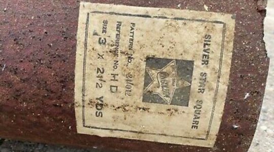Congoleum SILVER STAR SQUARE Vintage LINO RUG