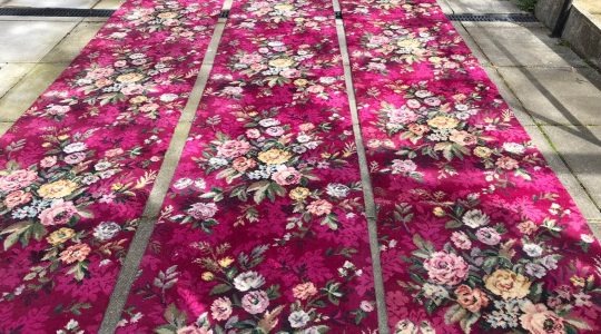 A Riot of Roses Vintage Carpet Runner