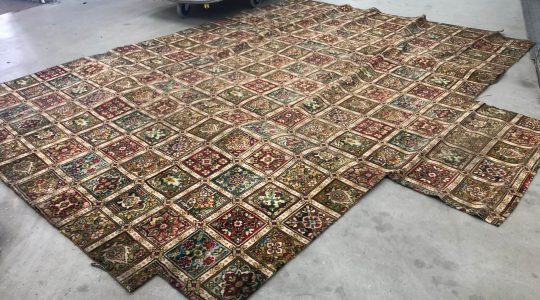 Square Eyes Telling Lies Vintage Carpet