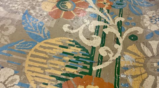 Vintage Shropshire Original Linoleum Rug
