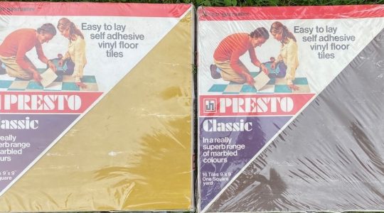 PRESTO CLASSIC VINTAGE VINYL FLOOR TILES unused