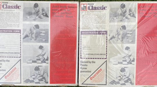 PRESTO CLASSIC VINTAGE VINYL FLOOR TILES unused