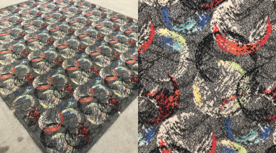 AXMINSTER MID CENTURY SPACE AGE USED RUG