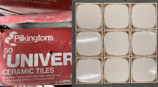 UNUSED VINTAGE PILKINGTON WALL TILES 1980s