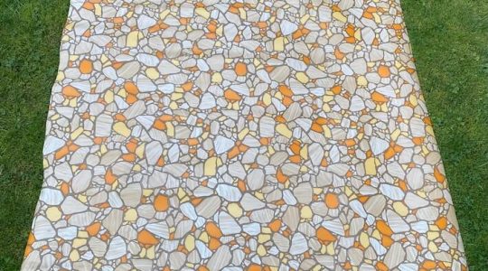 AMBER & CREAM VINTAGE LINO PIECE